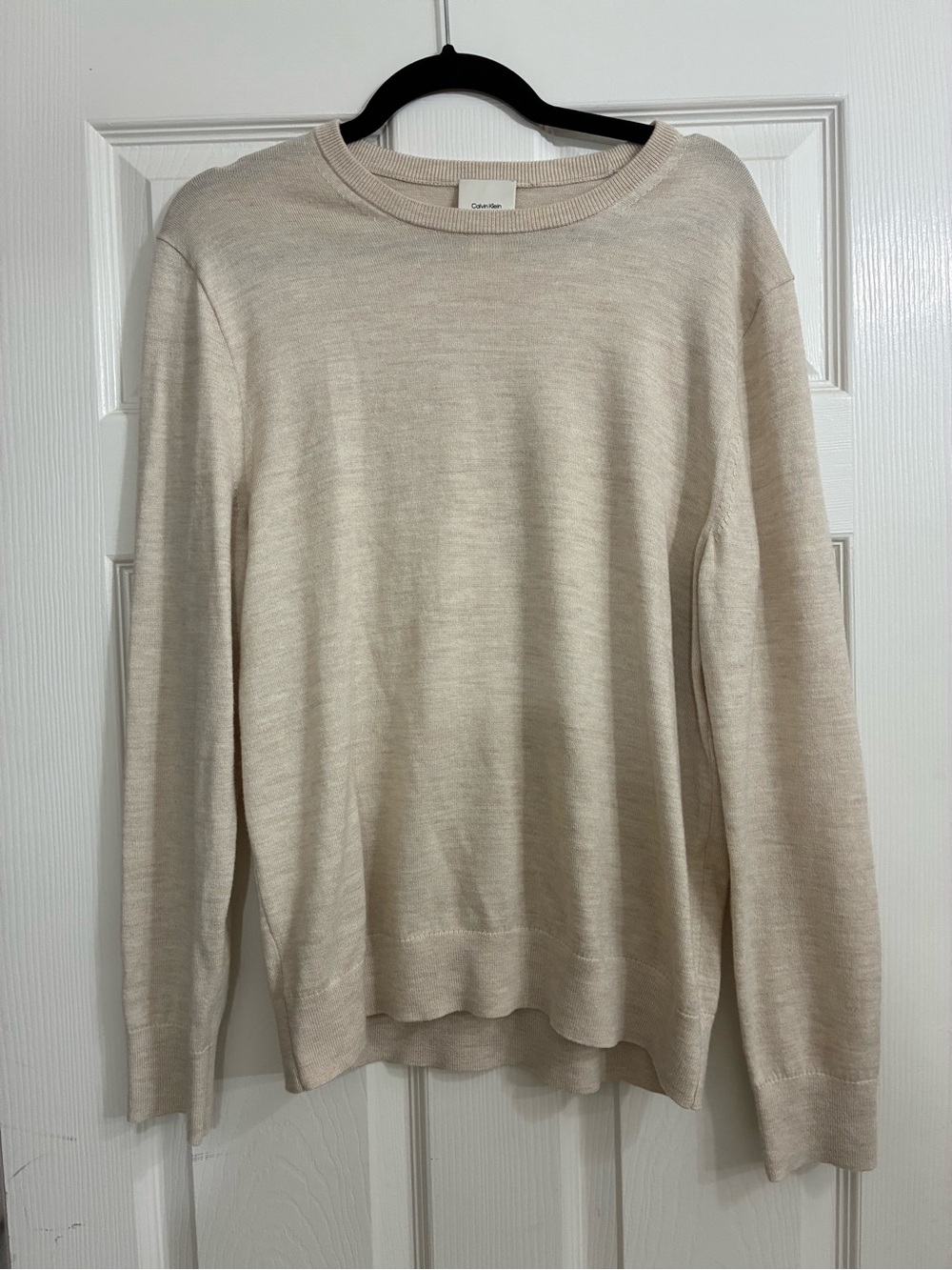 Calvin Klein Cream Crewneck Sweater